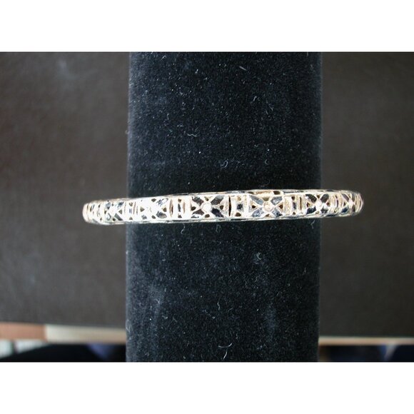 Indian Silver Tone Enamel Bangle Bracelet -Elephants - Picture 3 of 3